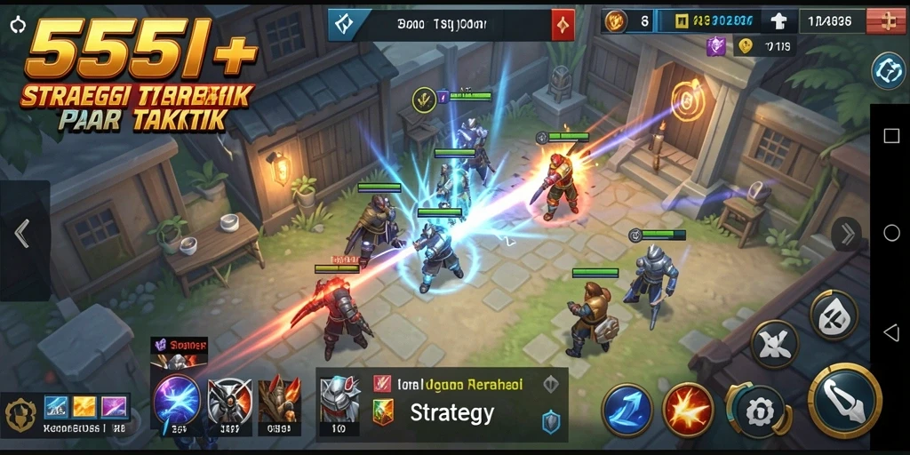 Tampilan antarmuka game 555F dengan elemen strategi yang menarik.