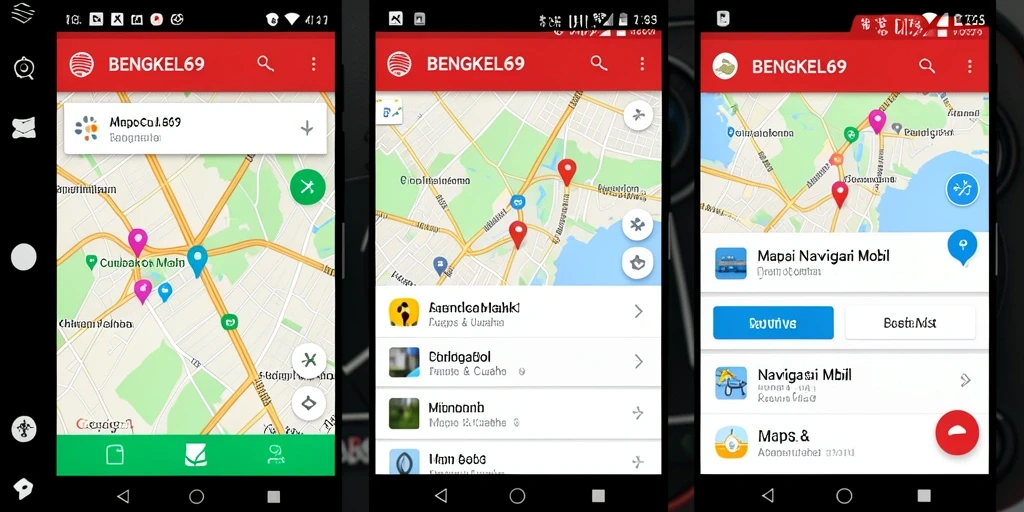 Antarmuka BENGKEL69 yang ramah pengguna untuk Navigasi Mobil.