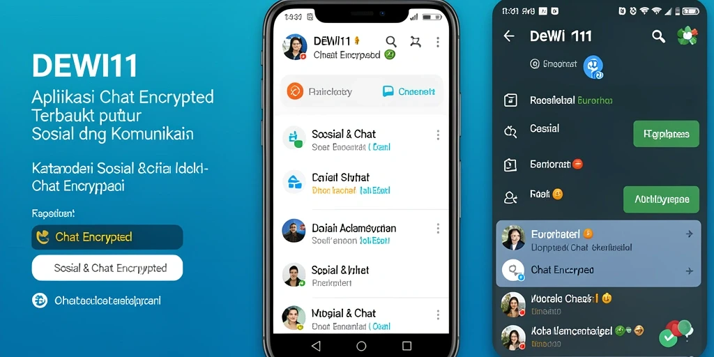 Tampilan utama DEWI11 dengan antarmuka chat yang aman.