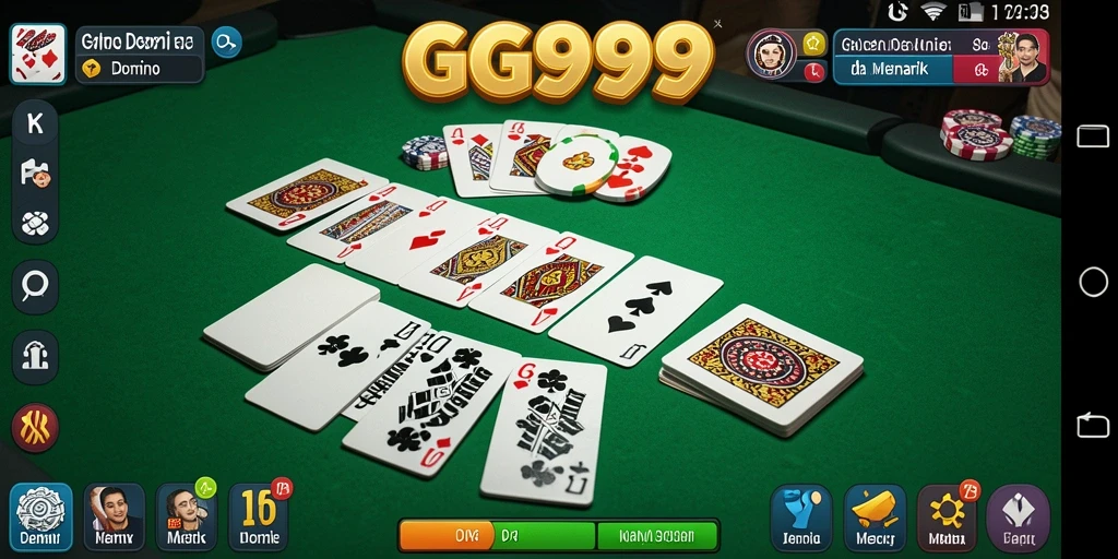 Tampilan antarmuka GG999 dengan pengalaman bermain Domino yang interaktif.