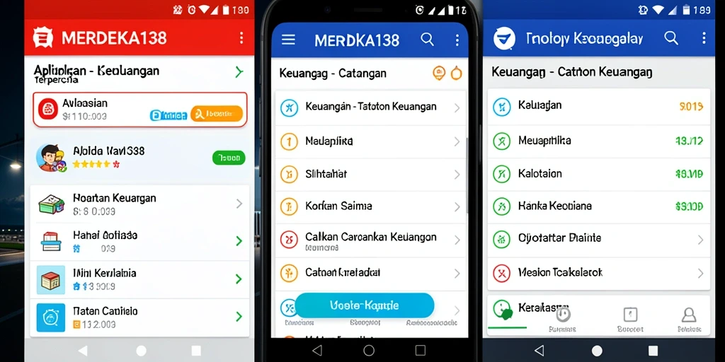 Tampilan antarmuka pengguna aplikasi Catatan Keuangan MERDEKA138.