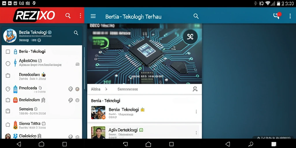 Antarmuka modern dan informatif dari aplikasi REZIXO.
