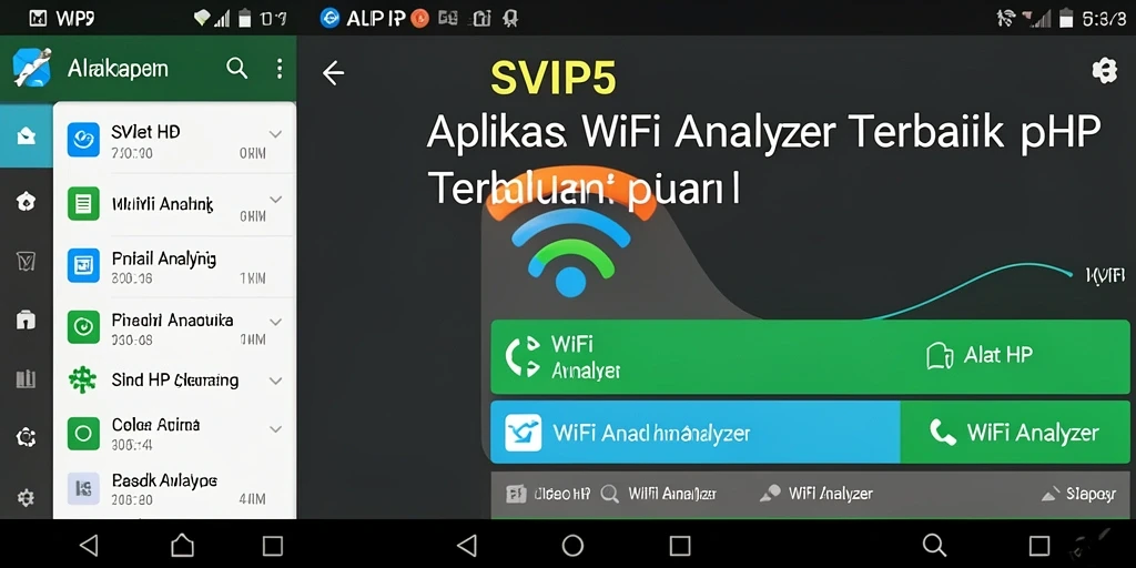 Tampilan antarmuka SVIP5 yang menunjukkan analisis jaringan WiFi secara real-time.