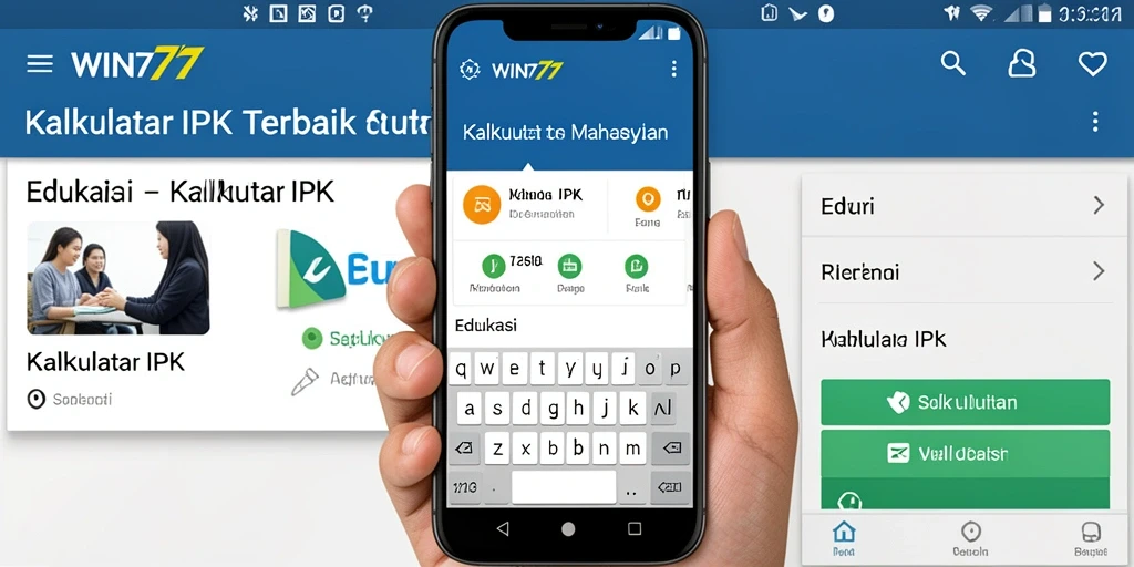 Antarmuka WIN777 yang sederhana dan informatif untuk Kalkulator IPK.