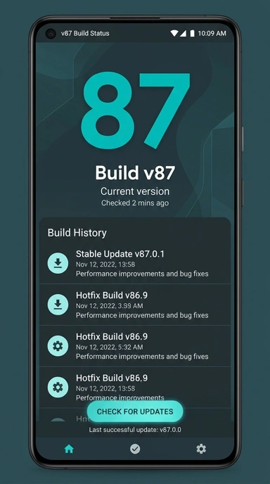 Riwayat Versi v87 untuk Pengguna Android